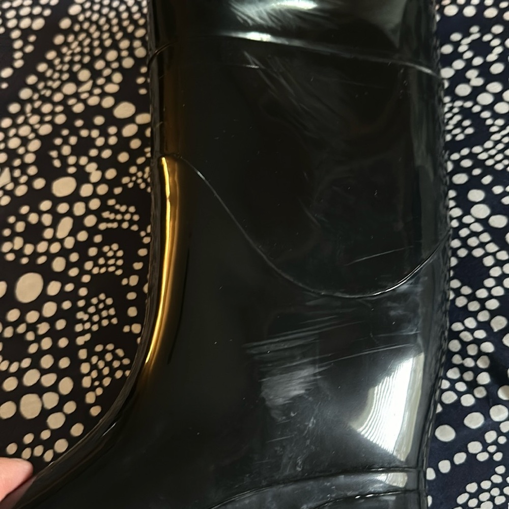 Dolce & Gabbana Black PVC Knee High Rain Boots - Size 40/ US9.5 - Picture 5 of 17